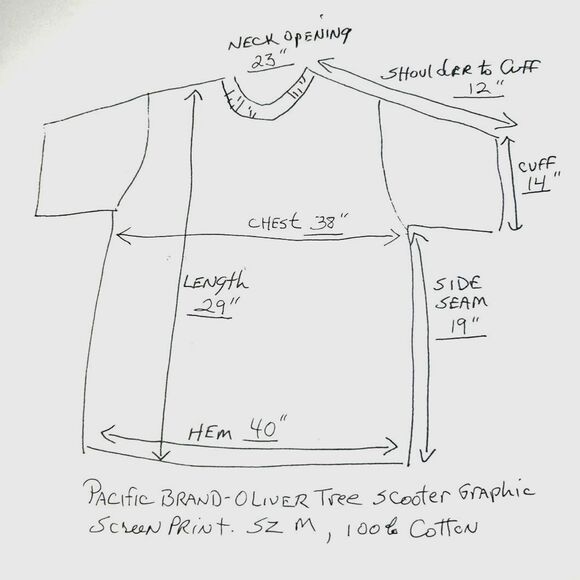 Pacific Brand Oliver Tree T-Shirt Mn's Sz M Blk Man On Duel Razor Scooters - Picture 3 of 5